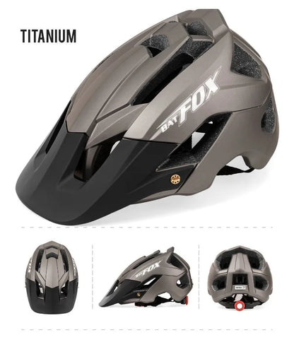BATFOX Bike Helmet Overall Molded Mountain Road Helmet Ultralight Men Bicycle Cycling Equipment DH AM Casco Ciclismo Bicicleta