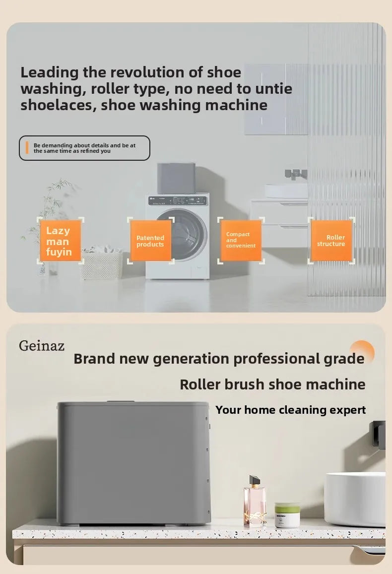 Shoe Washing Machine Automatic Shoe Brushing Machine Roller Type Household Shoe Washing Artifact Small Sock Washing