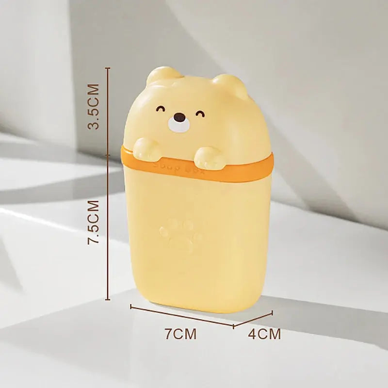 Cartoon Bear Portable Soap Dish Sealed Storage Reseller