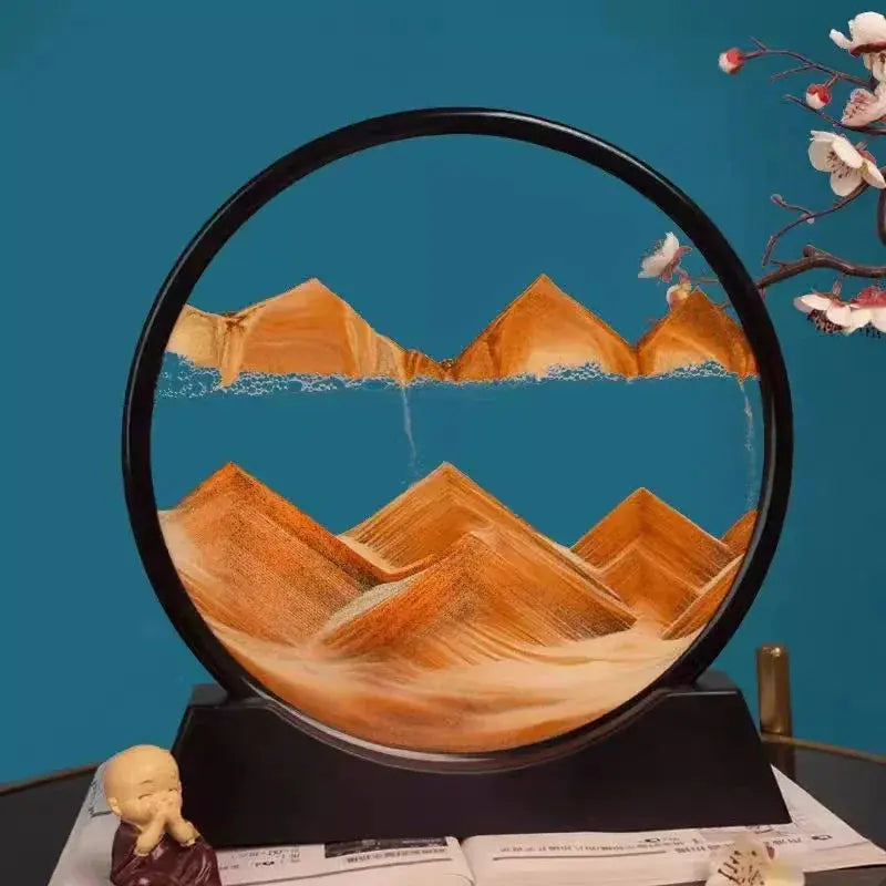 3D Moving Sand Art Picture Round Glass Deep Sea Reseller