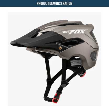 BATFOX Bike Helmet Overall Molded Mountain Road Helmet Ultralight Men Bicycle Cycling Equipment DH AM Casco Ciclismo Bicicleta