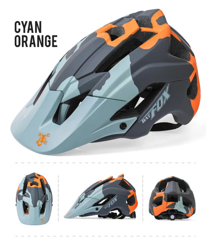 BATFOX Bike Helmet Overall Molded Mountain Road Helmet Ultralight Men Bicycle Cycling Equipment DH AM Casco Ciclismo Bicicleta