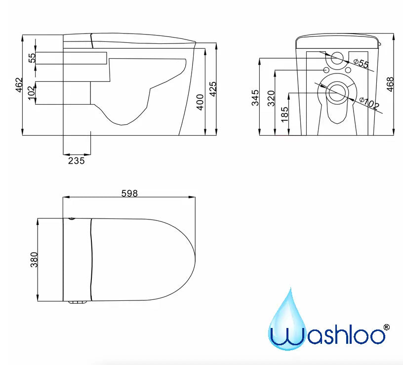 Washloo Sensation (Floorstanding) Smart Toilet - NEW MODEL!! Reseller
