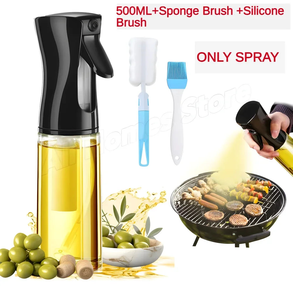 Spray for Olive Oil Dispenser Plastic 2 in 1 Oil Spray&Pour Oil Mister Bottle Cooking BBQ Baking  AirFryer 500ML for Oil Bottles