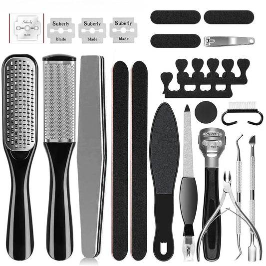 8/10/23PCS Pedicure Foot File Professional Rasp Heel Grater Hard Dead Skin Callus Remover Pedicure Foot Care Tools household