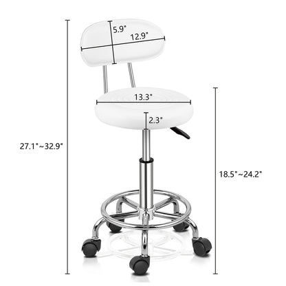 Omysalon Adjustable Salon Stool Black/White Reseller